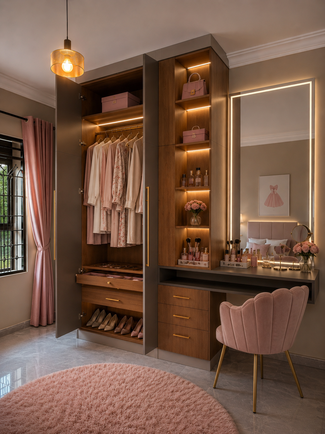 Custom dressing room by Vantage Interiors